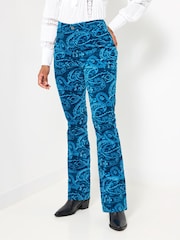 Joe Browns Blue Moleskin Flared Trousers - Image 1 of 6