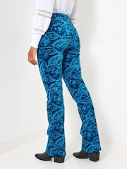 Joe Browns Blue Moleskin Flared Trousers - Image 4 of 6