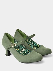 أخضر - Joe Browns Floral Lined Mary Jane Shoes - صورة 3 من 4