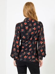 Joe Browns Black Georgette Heart Blouse - Image 4 of 7