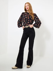 Joe Browns Black Georgette Heart Blouse - Image 5 of 7