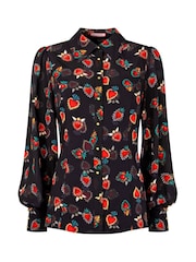 Joe Browns Black Georgette Heart Blouse - Image 7 of 7