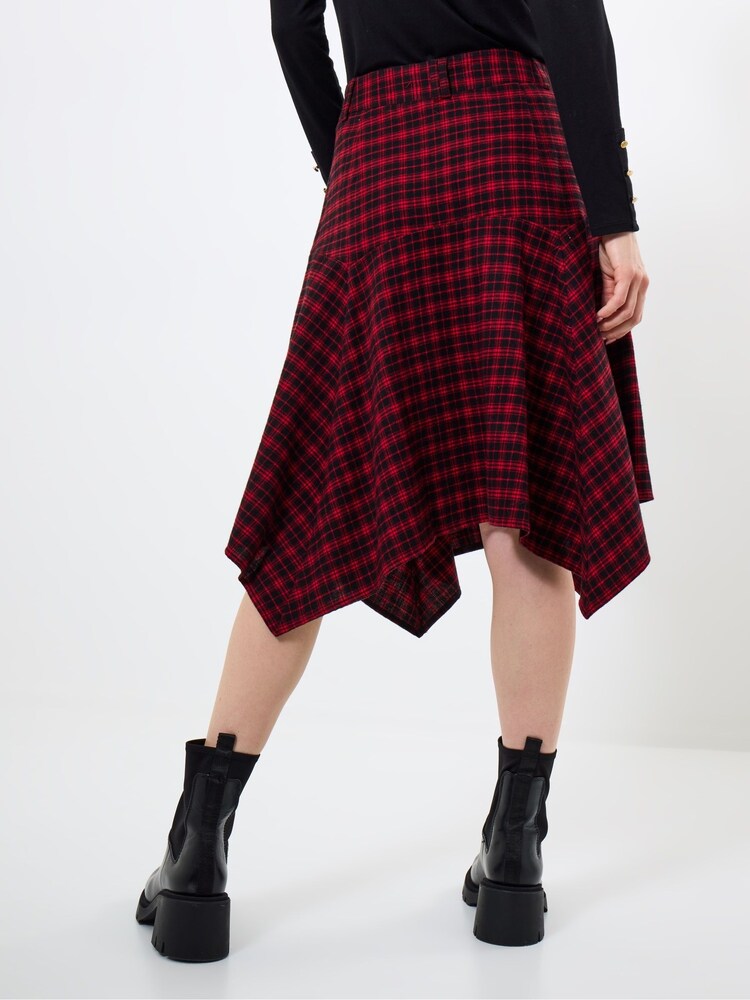 Joe Browns Red Check Knee Length Skirt - Image 2 of 5 Joe Browns Red Check Knee Length Skirt - Image 2 of 5