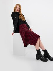 Joe Browns Red Check Knee Length Skirt - Image 3 of 5