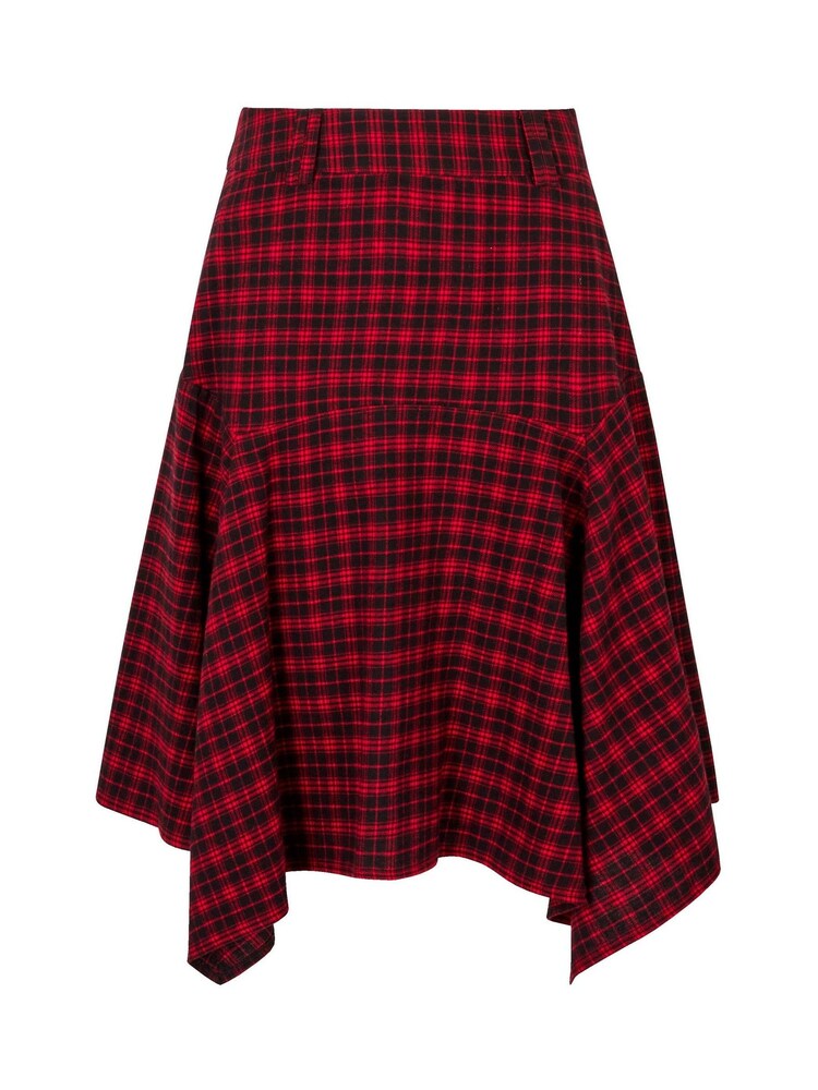 Joe Browns Red Check Knee Length Skirt - Image 5 of 5