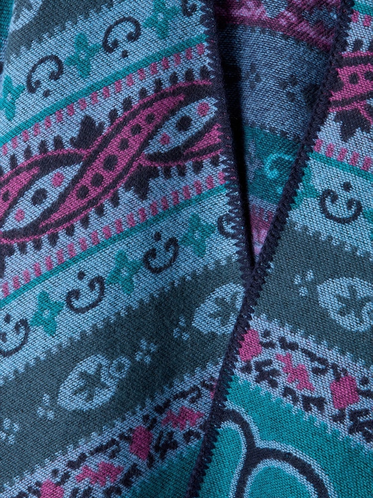Joe Browns Blue Aztec Print Open Front Wrap Coverup - Image 6 of 6