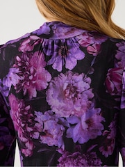 Joe Browns Purple Floral Print Top - Image 3 of 5