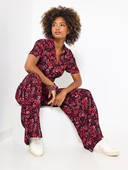 Joe Browns Dark Floral Zip-Up Jumpsuit - صورة 1 من 5