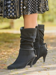 Preto - Joe Browns Cord Rope Detail Slouch Boots - Imagem 2 de 6