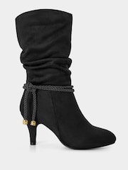 Preto - Joe Browns Cord Rope Detail Slouch Boots - Imagem 3 de 6