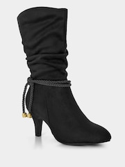 Preto - Joe Browns Cord Rope Detail Slouch Boots - Imagem 4 de 6