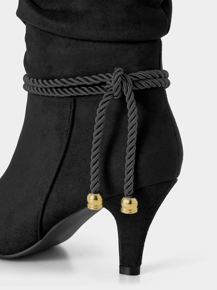 Preto - Joe Browns Cord Rope Detail Slouch Boots - Imagem 6 de 6