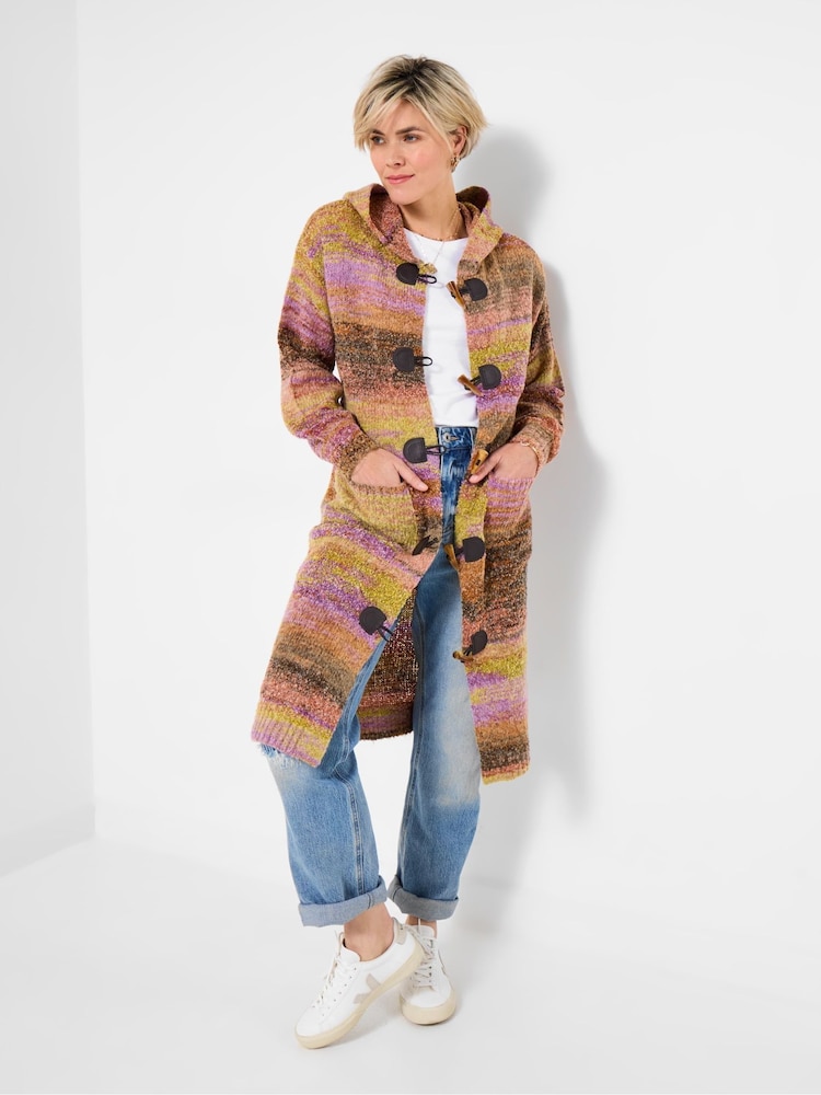 Joe Browns Brown Hooded Longline Cardigan - Image 1 of 5 Joe Browns Brown Hooded Longline Cardigan - Image 1 of 5