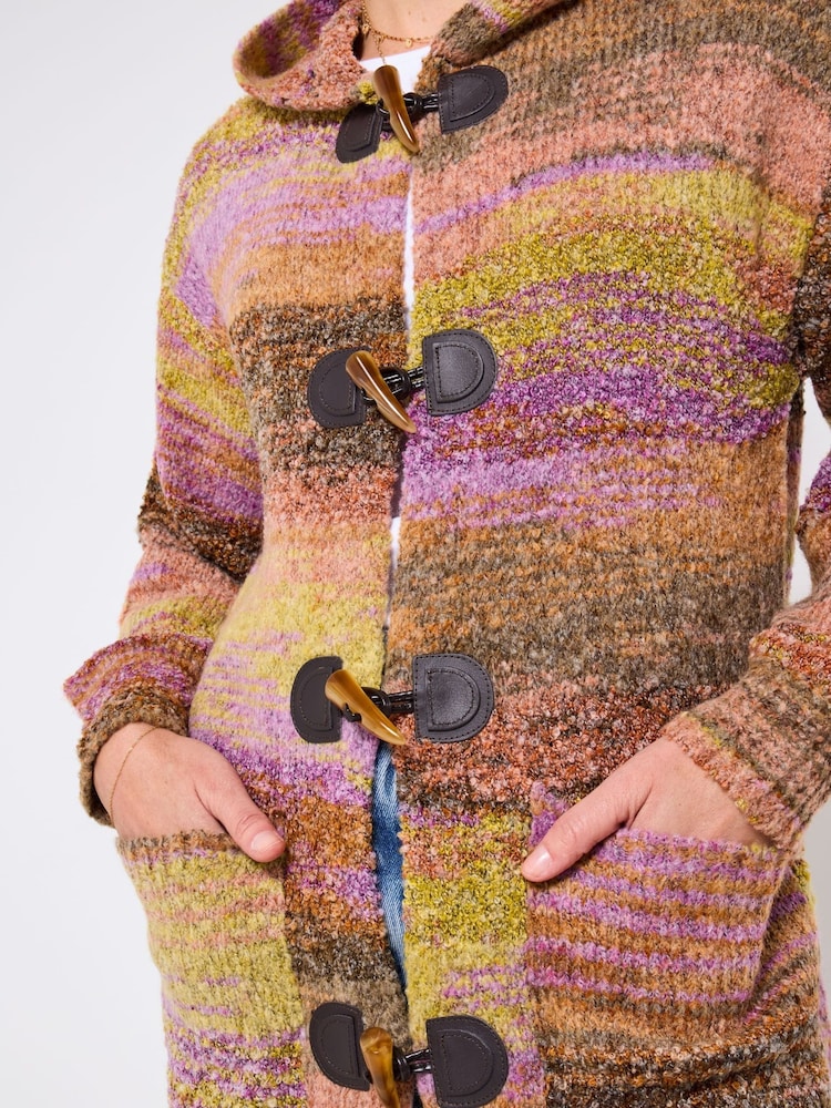 Joe Browns Brown Hooded Longline Cardigan - Image 2 of 5 Joe Browns Brown Hooded Longline Cardigan - Image 2 of 5