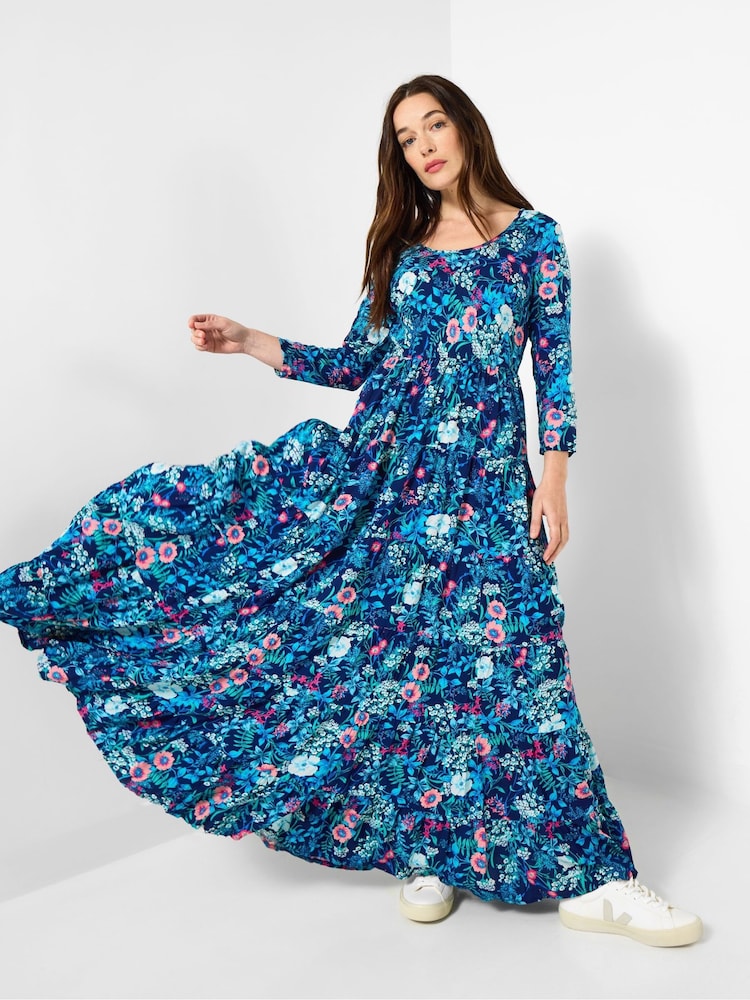 Joe Browns Blue Crinkle Cotton Maxi Dress - Image 1 of 5 Joe Browns Blue Crinkle Cotton Maxi Dress - Image 1 of 5