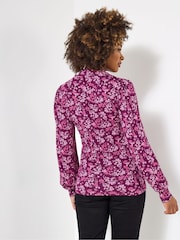 Joe Browns Pink Berry Floral Jersey Top - Image 4 of 5