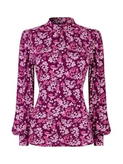 Joe Browns Pink Berry Floral Jersey Top - Image 5 of 5