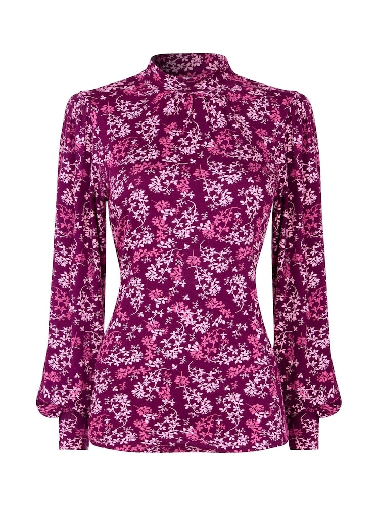 Joe Browns Pink Berry Floral Jersey Top - Image 5 of 5 Joe Browns Pink Berry Floral Jersey Top - Image 5 of 5