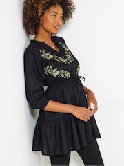 Joe Browns Black Boho Embroidered Dress - Image 1 of 5