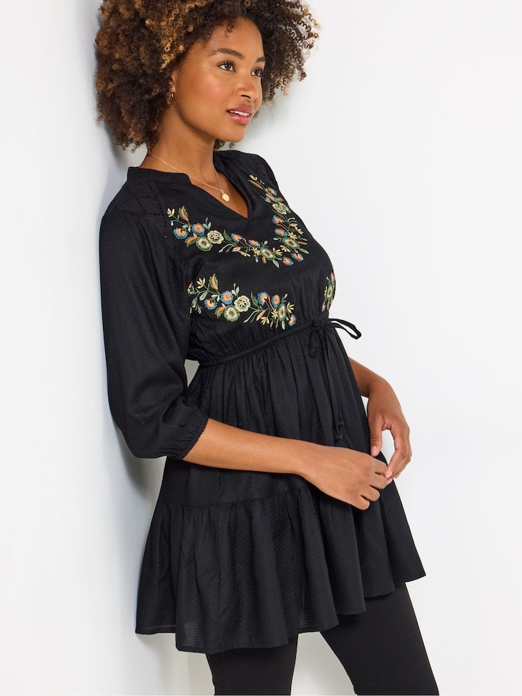 Joe Browns Black Boho Embroidered Dress - Image 1 of 5 Joe Browns Black Boho Embroidered Dress - Image 1 of 5