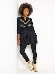 Joe Browns Black Boho Embroidered Dress - Image 3 of 5