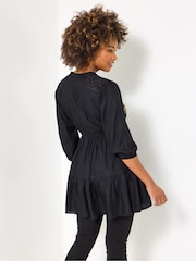 Joe Browns Black Boho Embroidered Dress - Image 4 of 5