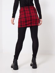 Joe Browns Red Check Print Skirted Leggings - Image 2 of 5