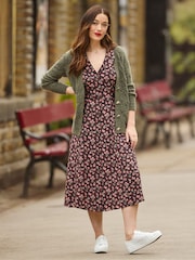 Joe Browns Brown Floral Vintage Tea Dress - Image 2 of 7