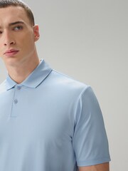 Light Blue Active Golf Mesh Training Polo Shirt - Image 5 of 8
