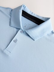 Light Blue Active Golf Mesh Training Polo Shirt - Image 7 of 8