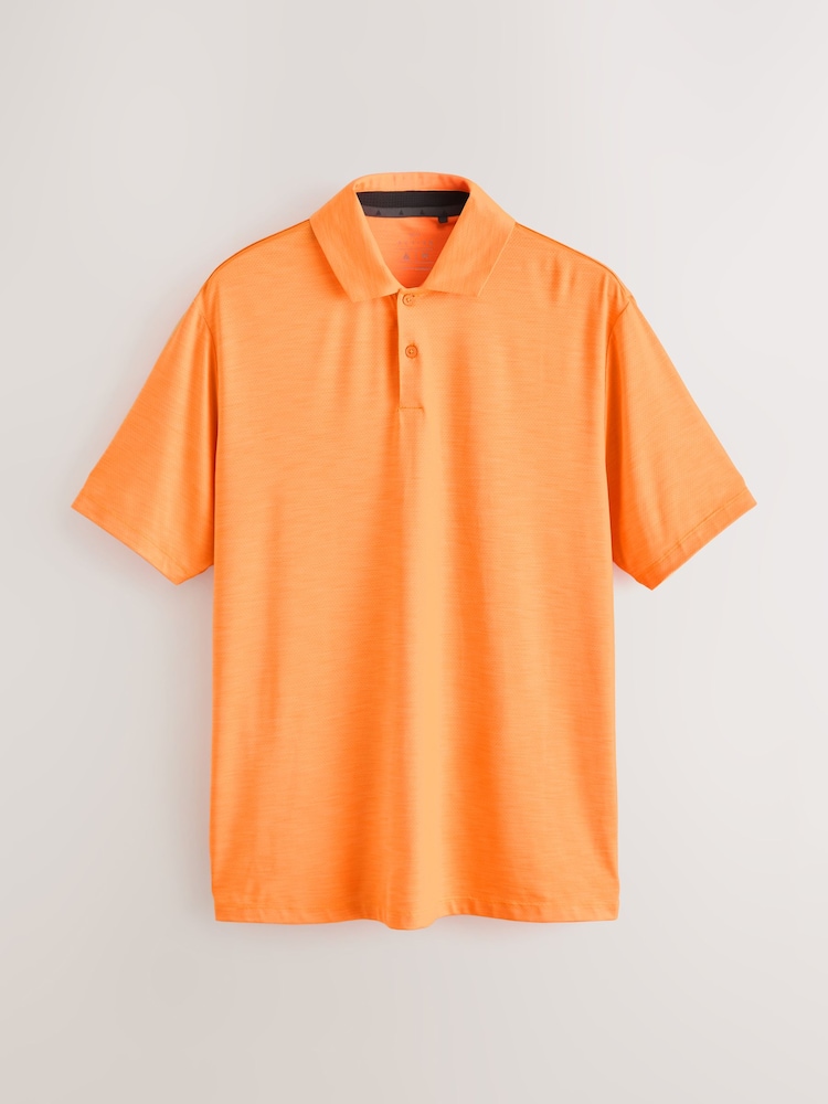 Orange Active Golf Mesh Training Polo Shirt - Image 1 of 3