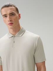 Neutral/Stein - Aktives Golf-Mesh-Trainings-Polo-Shirt - Bild 4 von 8