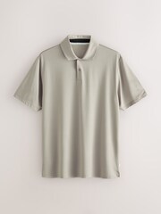 Neutral/Stein - Aktives Golf-Mesh-Trainings-Polo-Shirt - Bild 6 von 8