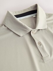 Neutral/Stein - Aktives Golf-Mesh-Trainings-Polo-Shirt - Bild 8 von 8