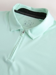 Aqua Blue Active Golf Textured Training Polo Shirt - Image 2 of 3