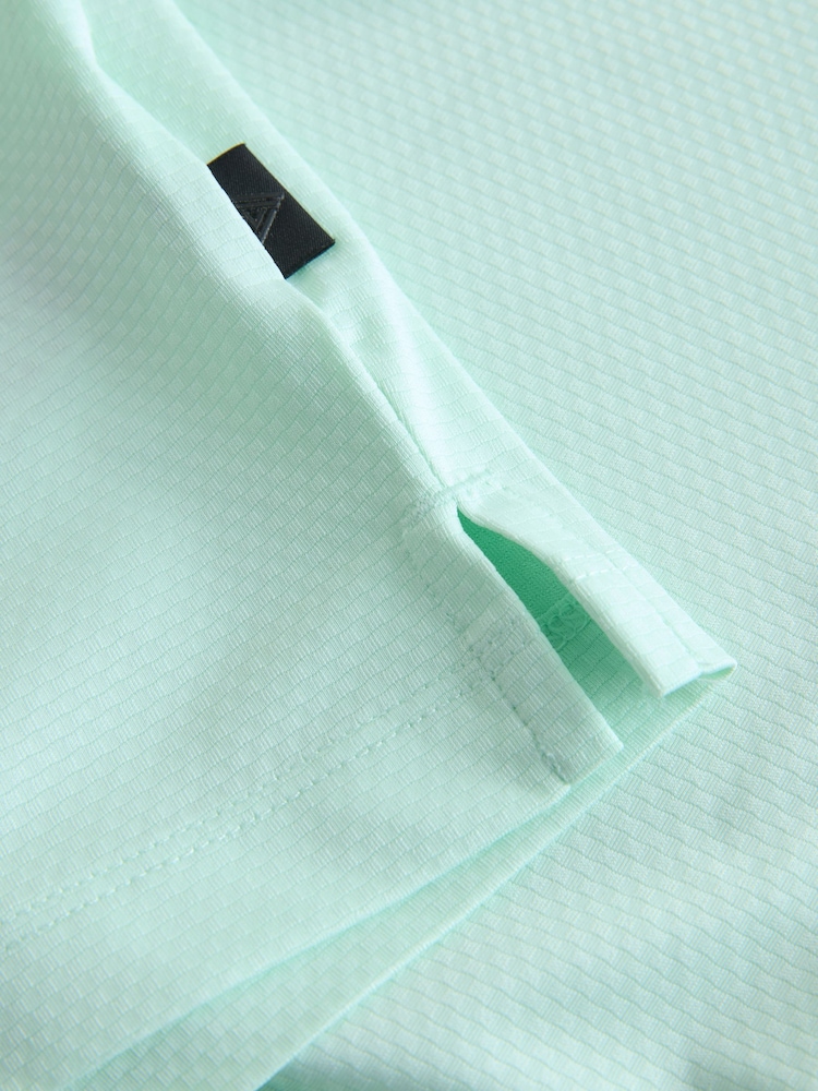 Aqua Blue Active Golf Textured Training Polo Shirt - Image 3 of 3