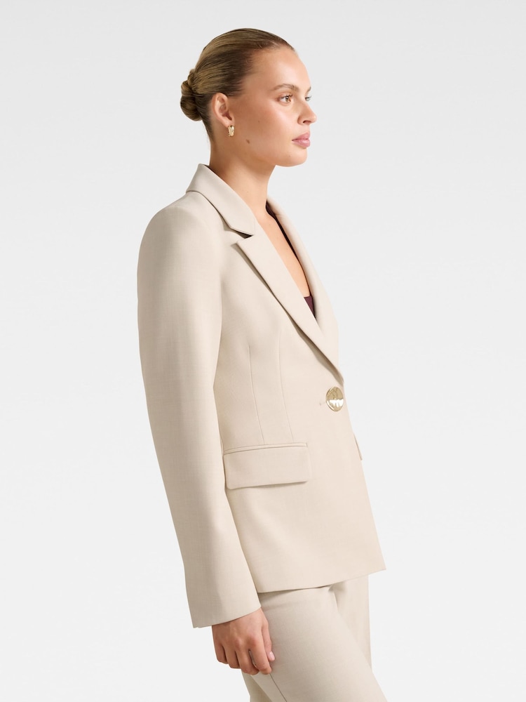 Forever New Cream Lulu Gold Button Blazer - Image 5 of 5 Forever New Cream Lulu Gold Button Blazer - Image 5 of 5