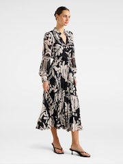 Forever New Black Annabel Button Through Midi Dress - Image 4 of 4