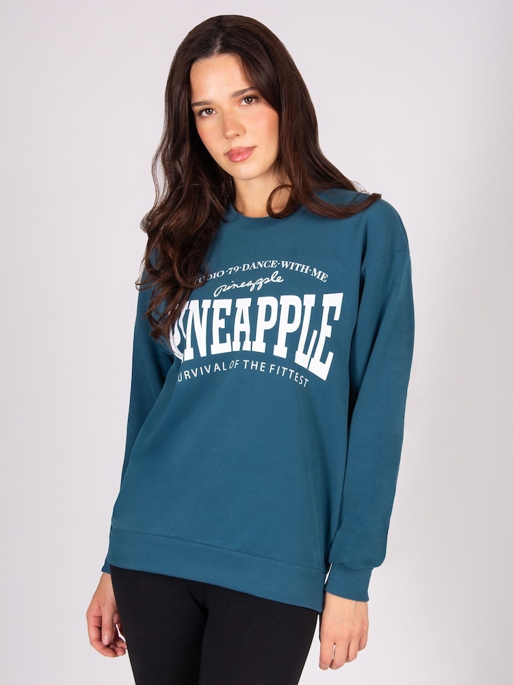 Pineapple Blue Womens Unisex Sweatshirt - Image 1 of 6 Pineapple Blue Womens Unisex Sweatshirt - Image 1 of 6