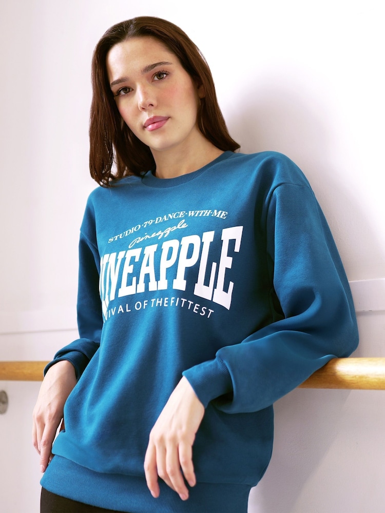 Pineapple Blue Womens Unisex Sweatshirt - Image 2 of 6 Pineapple Blue Womens Unisex Sweatshirt - Image 2 of 6