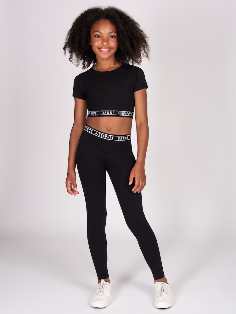 Pineapple Black Tape Waist Leggings - Image 2 of 5