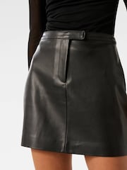 Forever New Black Gemma Vegan Leather Mini Skirt - Image 3 of 5