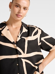 Forever New Black Flossie Printed Shirt - Image 3 of 5