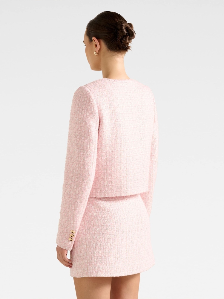 Forever New Pink Lisa Boucle Jacket - Image 2 of 5 Forever New Pink Lisa Boucle Jacket - Image 2 of 5