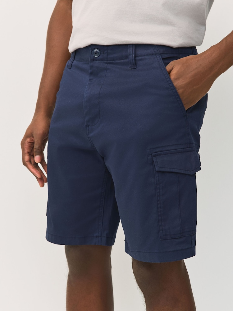 Ink Blue Stretch Cargo Shorts - Image 1 of 9