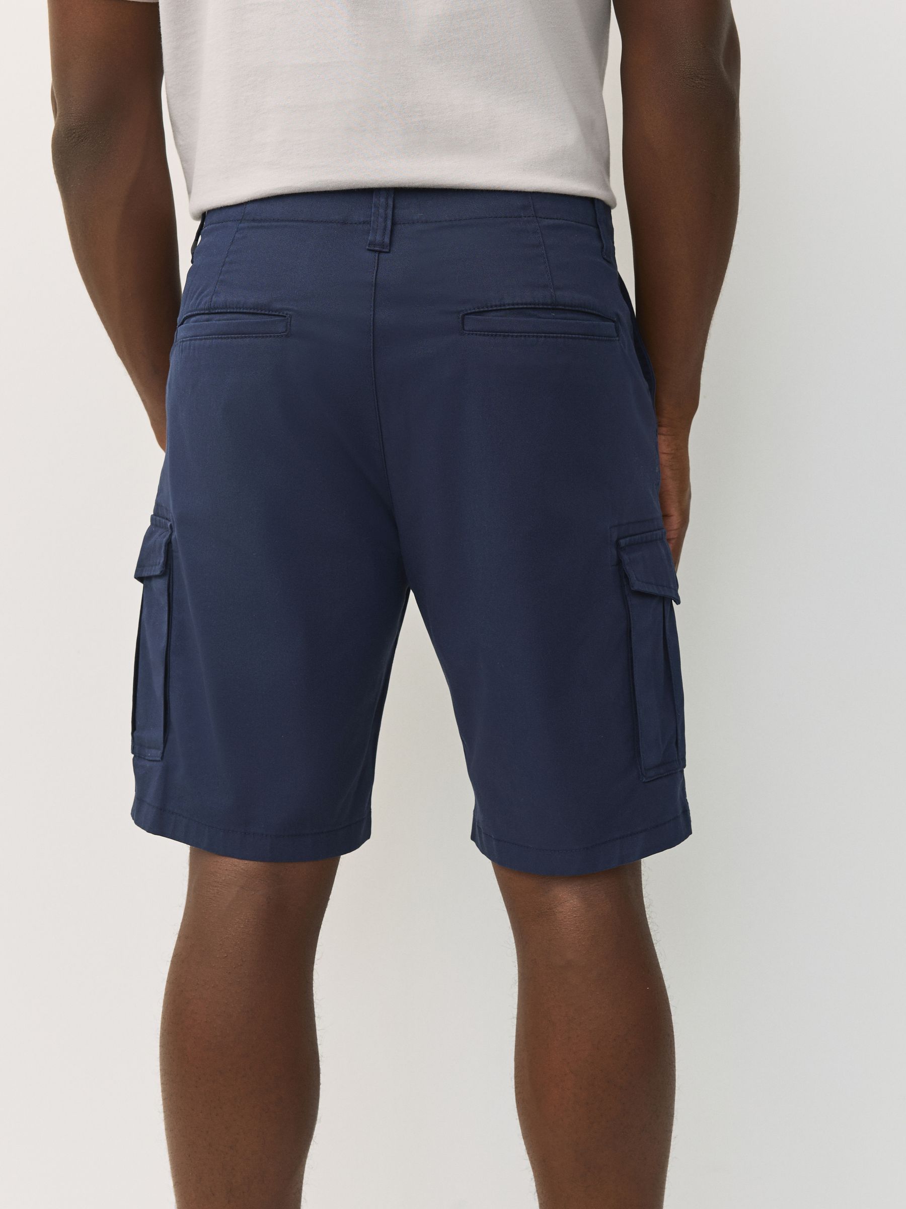 Buy Ink Blue Stretch Cotton Rich Cargo Shorts from Next USA