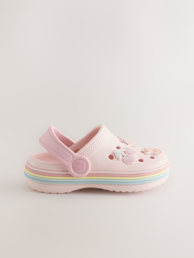 وردي فاتح - خف بنعل سميك عليه رسم شكل شخصية - صورة 2 من 5 وردي فاتح - خف بنعل سميك عليه رسم شكل شخصية - صورة 2 من 5