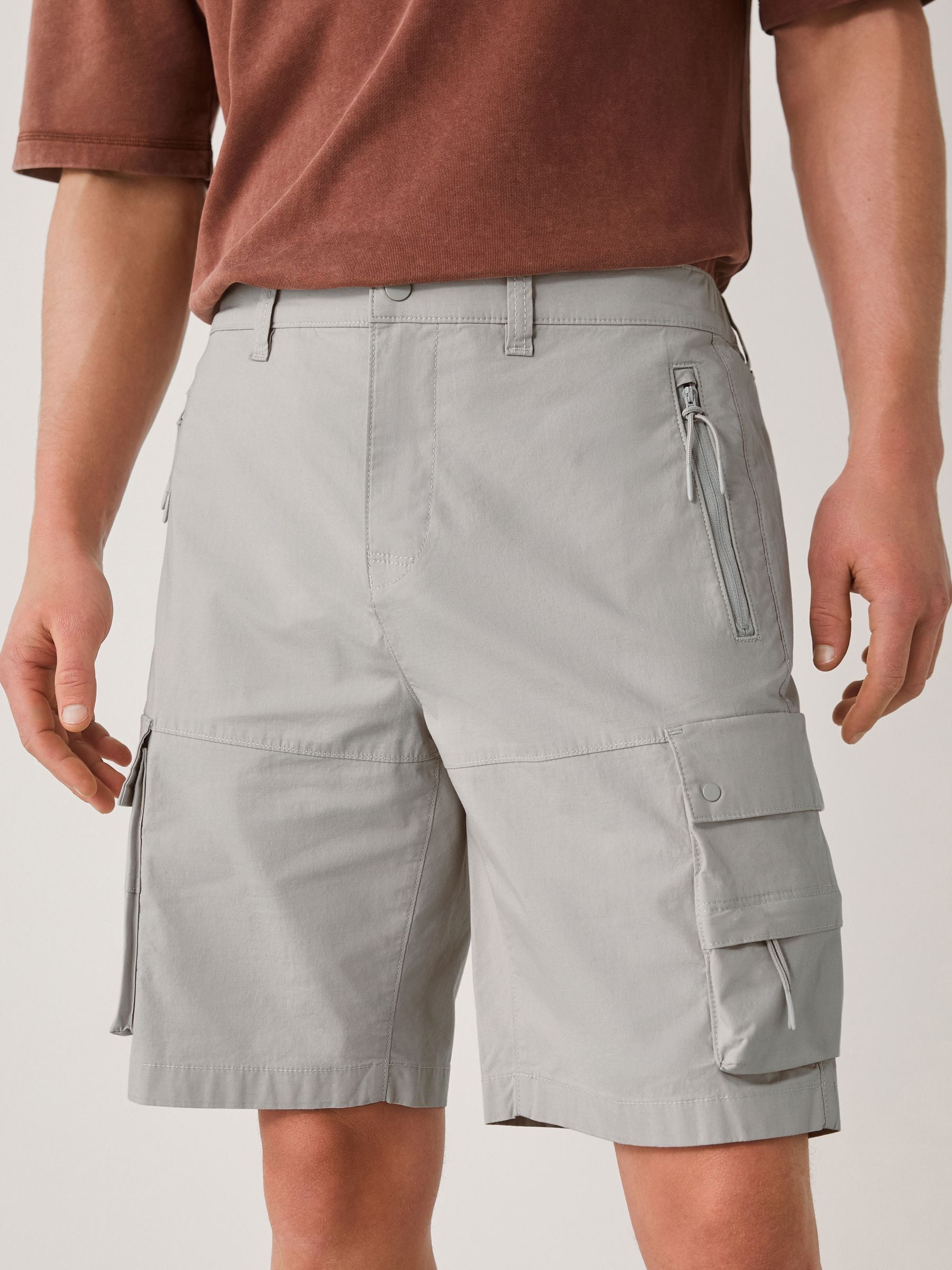Buy Light Grey Tech Stretch Utility Cargo Shorts from Next Jordan