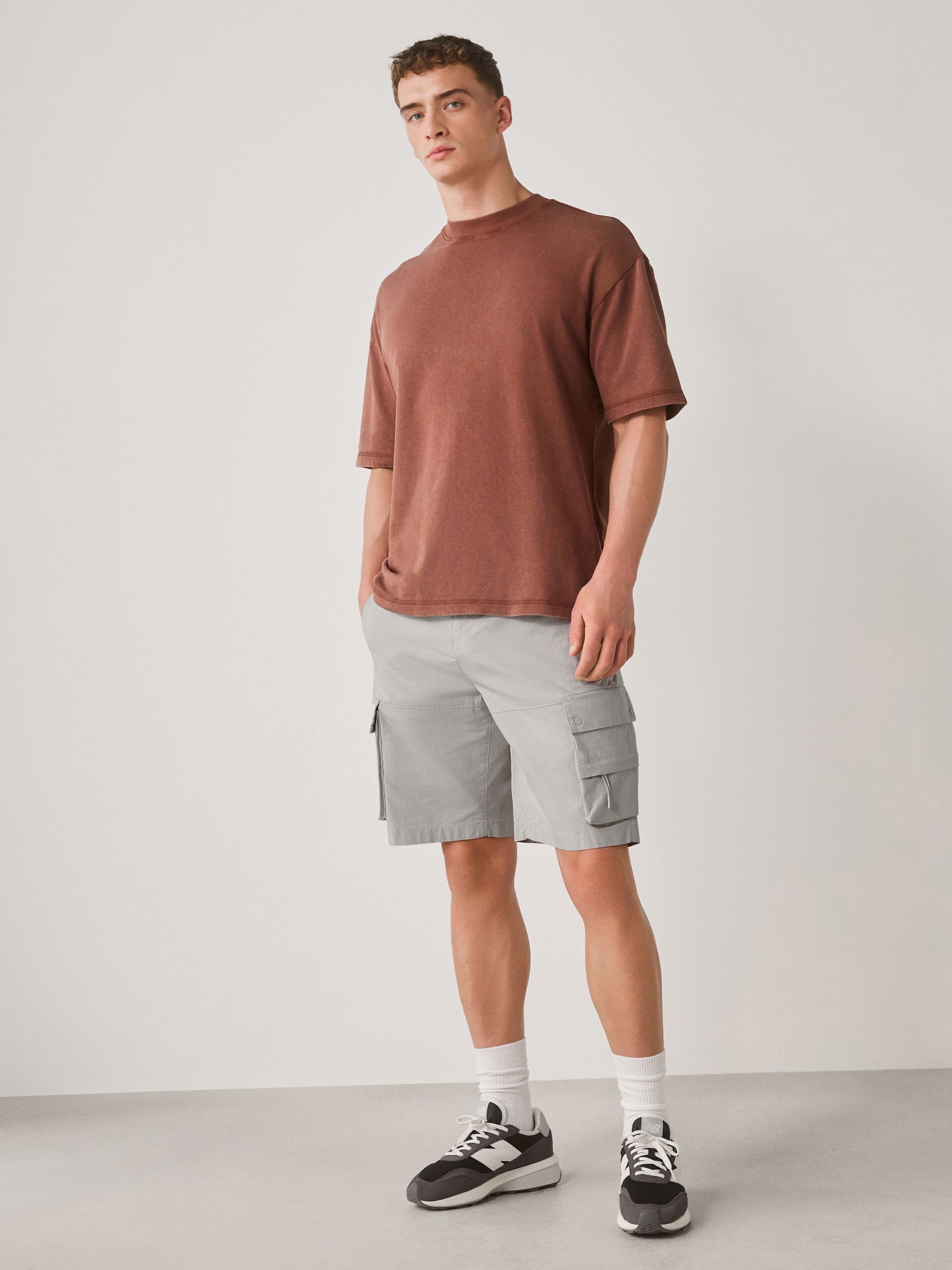 Buy Light Grey Tech Stretch Utility Cargo Shorts from Next Australia