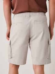 Light Grey Tech Stretch Utility Cargo Shorts - Image 2 of 10